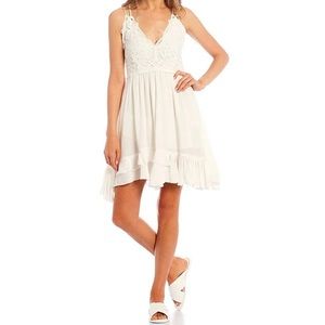 Chelsea and Violet Strappy Lace Ruffle Hem Detail Dress